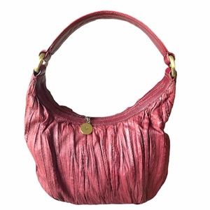 DONALD J. PLINER Red Leather Hobo Bag